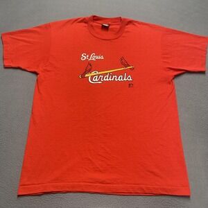 Vintage St Louis Cardinals Shirt Mens XL‎ Red MLB Baseball Tee Screen Stars 90s